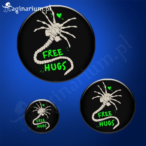 Przypinka Alien Free Hugs